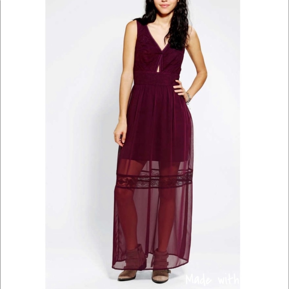 Witchy Kimchi Blue Plum Lace Maxi *worn once*